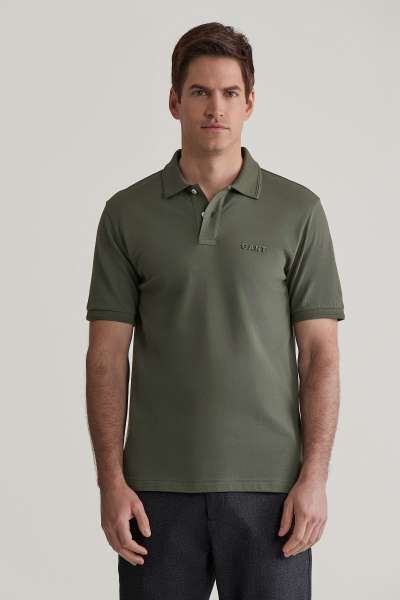 PÓLÓ GANT 3D GRAPHIC POLO DARK EARTHY GREEN