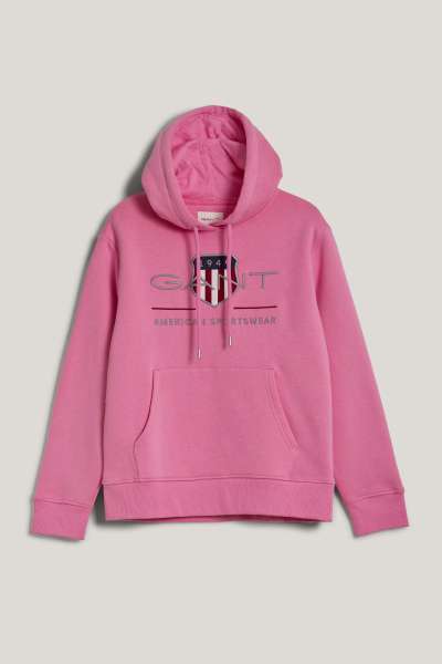 MELEGÍTŐ FELSŐ GANT ARCHIVE SHIELD HOODIE CANDY PINK