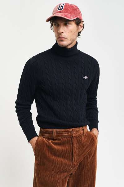 GARBÓ GANT COTTON CABE TURTE NECK EVENING BUE