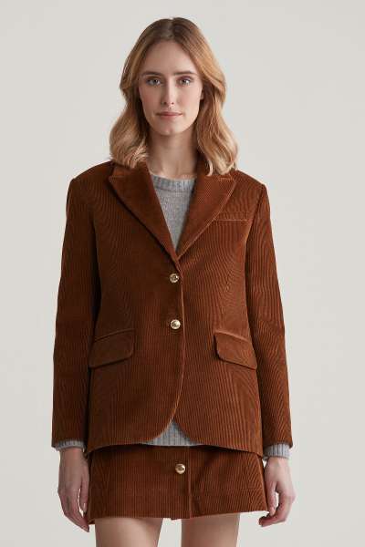 ZAKÓ GANT REG CORD BLAZER CACAO