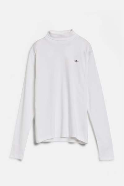 PÓLÓ GANT SHIELD LS TURTLENECK WHITE