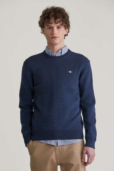 PULÓVER GANT 2-TONE TEXTURED C-NECK ARINE ELANGE