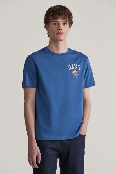 PÓLÓ GANT CRET GRAPHIC THIRT VINTAGE BLUE