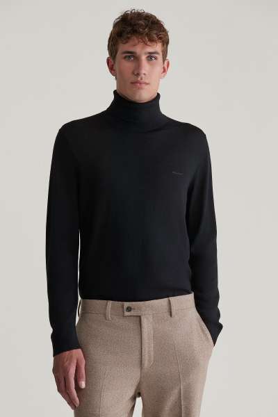 GARBÓ GANT EXTRAFINE ERINO WOOL TURTLENECK BLACK
