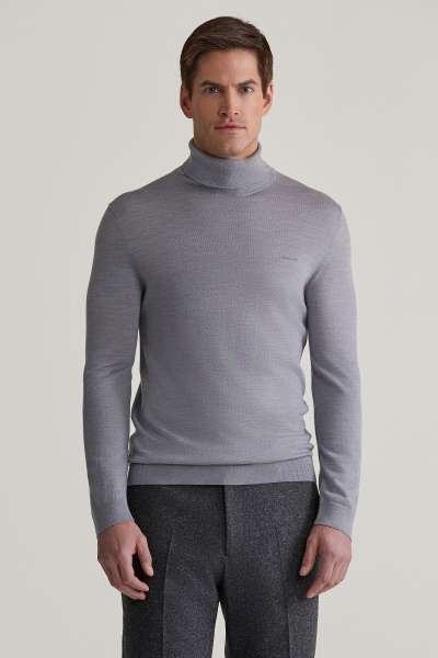 GARBÓ GANT EXTRAFINE ERINO WOOL TURTLENECK GREY ELANGE