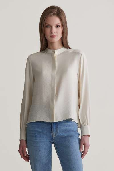 BLÚZ GANT REG TEXTURE BLOUSE CREAM