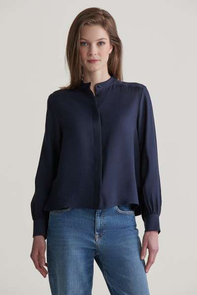 BLÚZ GANT REG TEXTURE BLOUSE EVENING BLUE