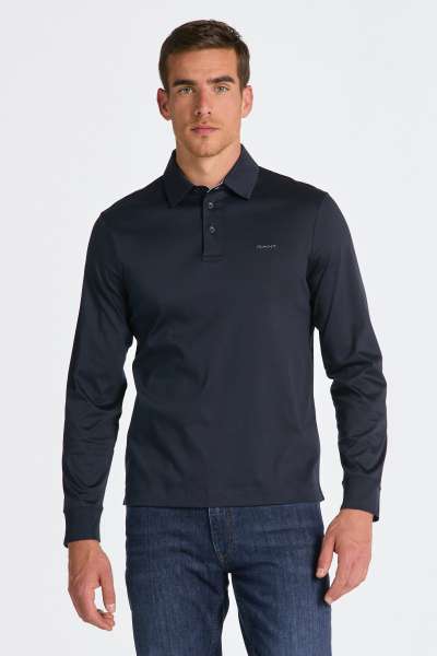 PÓLÓ GANT ERCERIZED LS JERSEY RUGGER EVENING BLUE