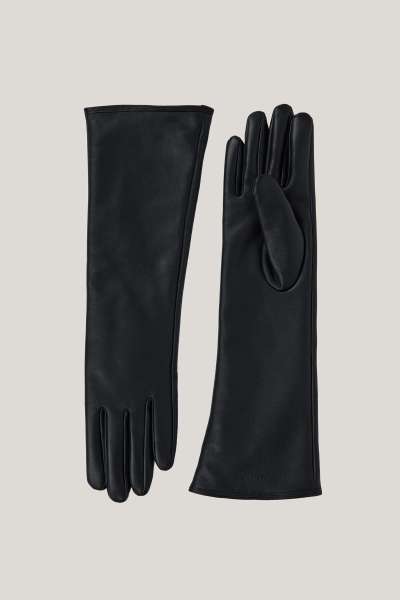 KESZTYŰ GANT LONG LEATHER GLOVES BLACK
