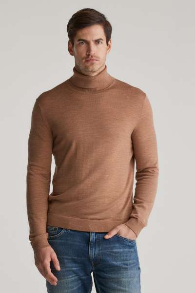 GARBÓ GANT EXTRAFINE MERINO WOOL TURTLENECK DK. AND MELANGE