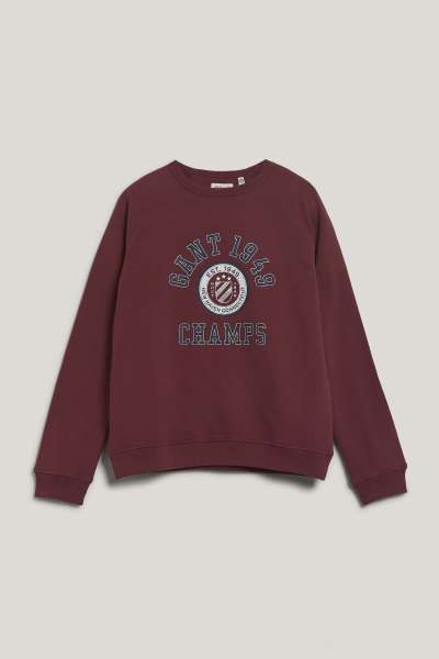 MELEGÍTŐ FELSŐ GANT 1949 RAGLAN C-NECK WINE RED