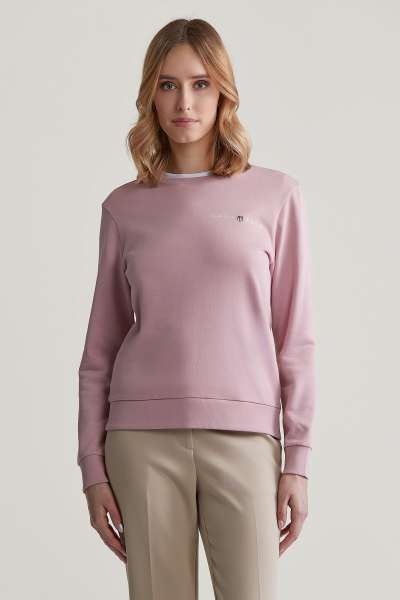 MELEGÍTŐ FELSŐ GANT REG PRINTED GRAPHIC C-NECK DUSTY PINK