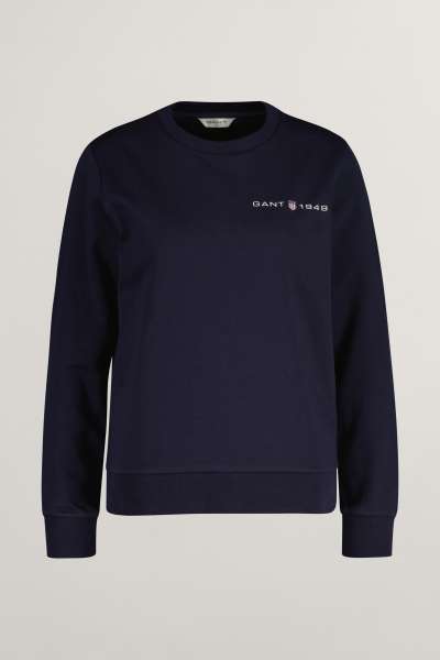 MELEGÍTŐ FELSŐ GANT REG PRINTED GRAPHIC C-NECK EVENING BLUE
