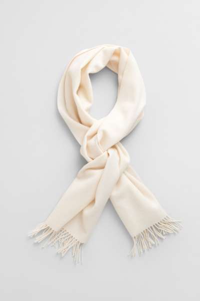 SÁL GANT WOOL WOVEN SCARF CREAM