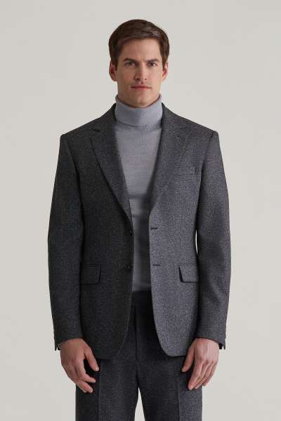 ZAKÓ GANT SLIM DONEGAL SUIT BLAZER ANTRACITE