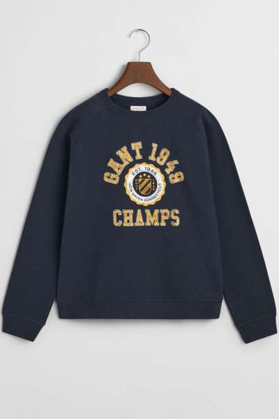 MELEGÍTŐ FELSŐ GANT 1949 RAGLAN C-NECK EVENING BLUE