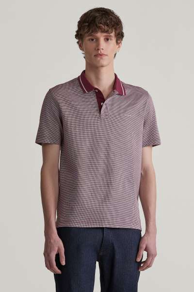 PÓLÓ GANT ICRO HOUNDSTOOTH POLO WINE RED