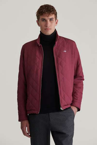 DZEKI GANT QUILTED WINDCHEATER WINE RED