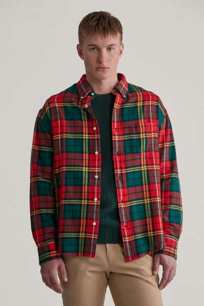 ING GANT RE TWI TARTAN SHIRT BRIGHT RED