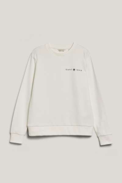 MELEGÍTŐ FELSŐ GANT REG PRINTED GRAPHIC C-NECK EGGSHELL