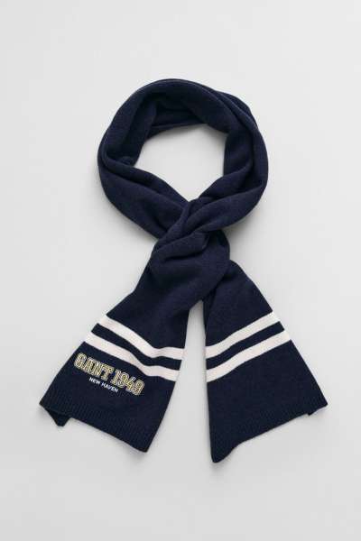 SÁL GANT GANT 1949 STRIPED KNITTED SCARF EVENING BLUE