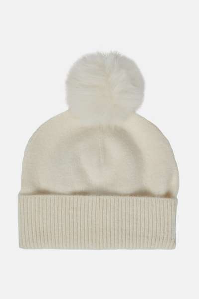 SAPKA GANT ALPACA BLEND POM POM BEANIE CREAM