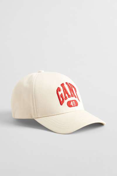 SAPKA GANT 49 ARCH BASEBALL CAP CREAM