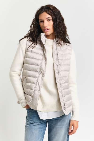 MELLÉNY GANT LIGHT DOWN VEST CLOUDY GREY