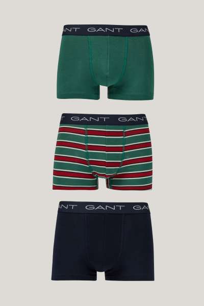 ALSÓNEŰ GANT RUGGER STRIPE TRUNK 3-PACK GB WOODY GREEN