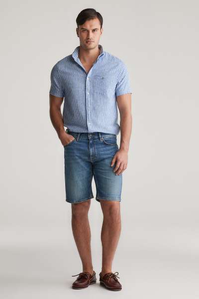 RÖVIDNADRÁG GANT REG JEANS SHORTS MID BLUE VINTAGE