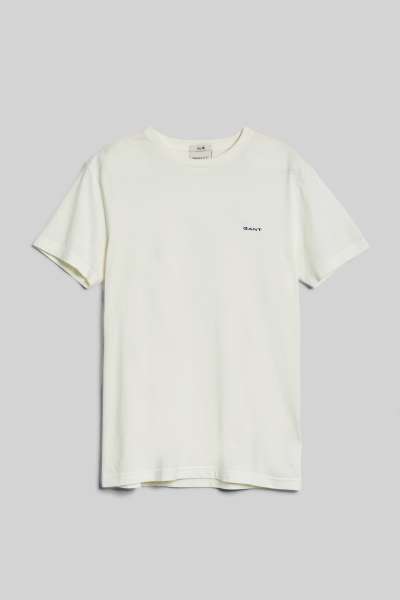 PÓLÓ GANT CONTRAST LOGO SS T-SHIRT EGGSHELL