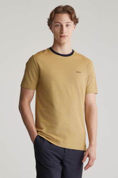 PÓLÓ GANT 4-COL OXFORD REGULAR SS T-SHIRT BANANA YELLOW