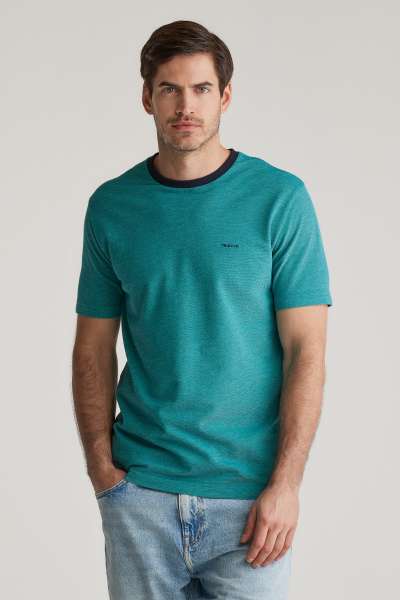 PÓLÓ GANT 4-COL OXFORD REGULAR  T-HIRT TROPIC BLUE