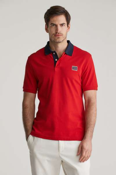 PÓLÓ GANT CONTRAST SS POLO RUBY RED