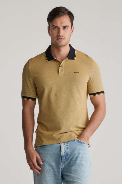 PÓLÓ GANT 4-COL OXFORD SS PIQUE BANANA YELLOW