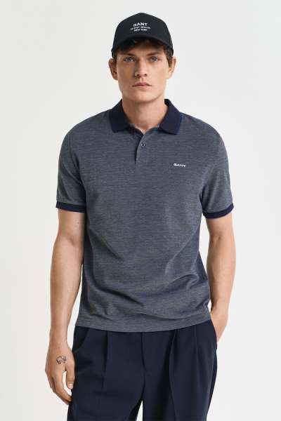 PÓLÓ GANT 4-COL OXFORD SS PIQUE PERSIAN BLUE