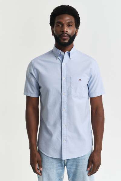 ING GANT REG CLASSIC OXFORD SS SHIRT LIGHT BLUE