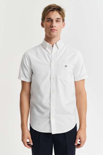 ING GANT REG CLASSIC OXFORD SS SHIRT WHITE