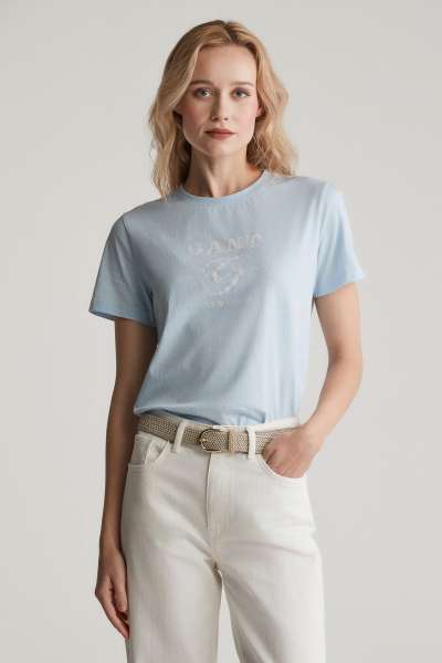 PÓLÓ GANT REG GRAPHIC SS T-SHIRT FRESH BLUE