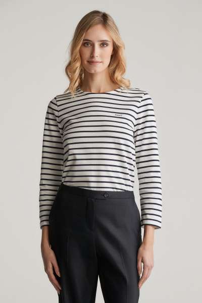 PÓLÓ GANT REG BRETON C-NECK L T-HIRT EGGHELL