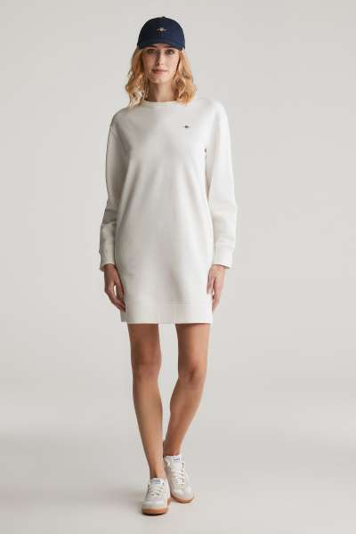 MELEGÍTŐRUHA GANT SHIELD C-NECK SWEAT DRESS EGGSHELL