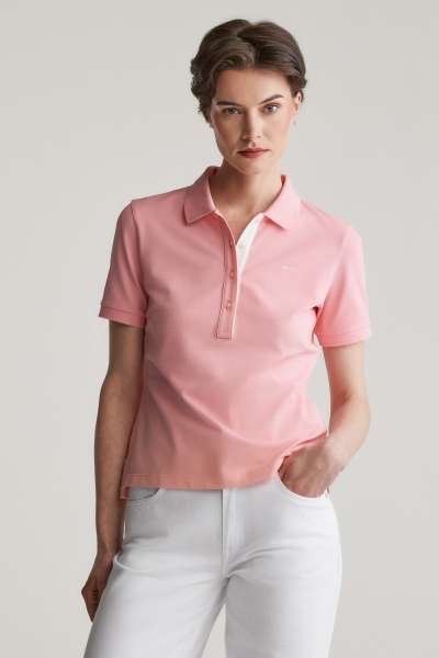 PÓLÓ GANT CONTRAST COLLAR SS PIQUE POLO GERANIU PINK