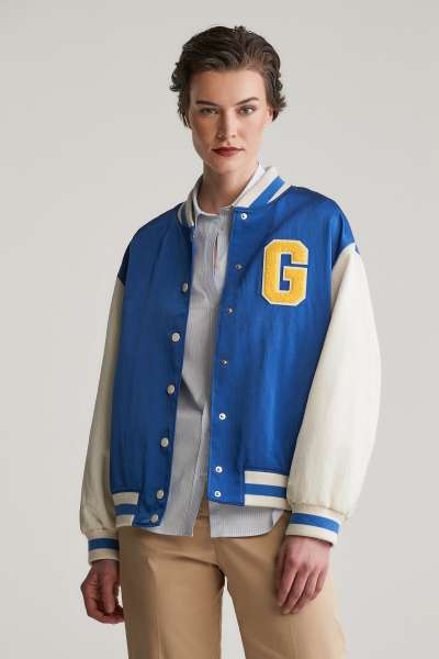 DZEKI GANT G BADGE VARITY JACKET RICH BLUE