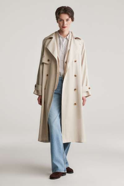 KABÁT GANT REL TRENCH COAT SOFT OAT