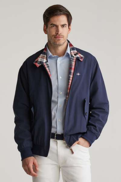 DZEKI GANT REVERIBLE HARRINGTON JACKET CLAIC BLUE