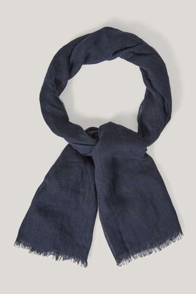 SÁL GANT LINEN LIGHTWEIGHT SCARF EVENING BLUE