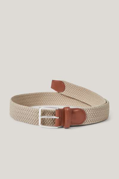 ÖV GANT ELASTIC BRAIDED BELT DRY SAND