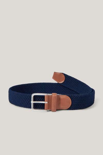 ÖV GANT ELASTIC BRAIDED BELT EVENING BLUE