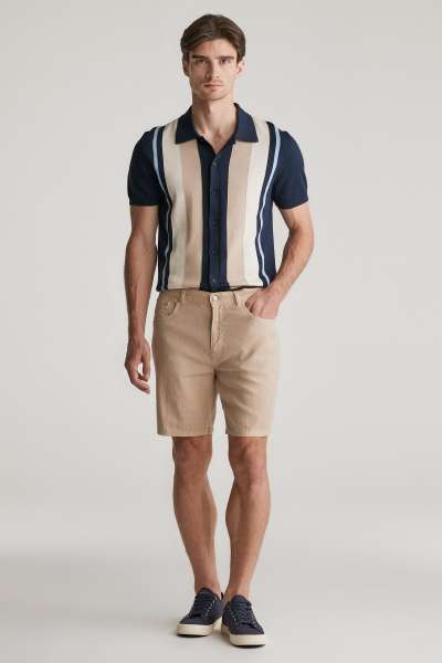 RÖVIDNADRÁG GANT REG COT/LINEN JEANS SHORTS DRY SAND