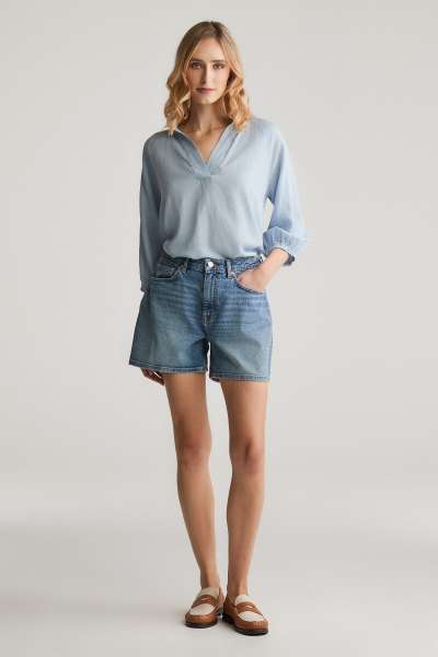 RÖVIDNADRÁG GANT REG DENIM SHORTS MID BLUE BROKEN IN